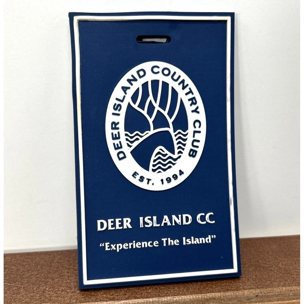 Deer Island Country Club Florida PGA Golf‎ Bag Luggage Travel Blue Rubber Tag
